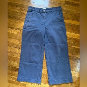 everlane wide leg crop light blue size 12